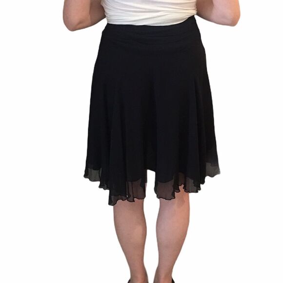 Spencer Jeremy Black Layered Silk Skirt - Picture 6 of 13